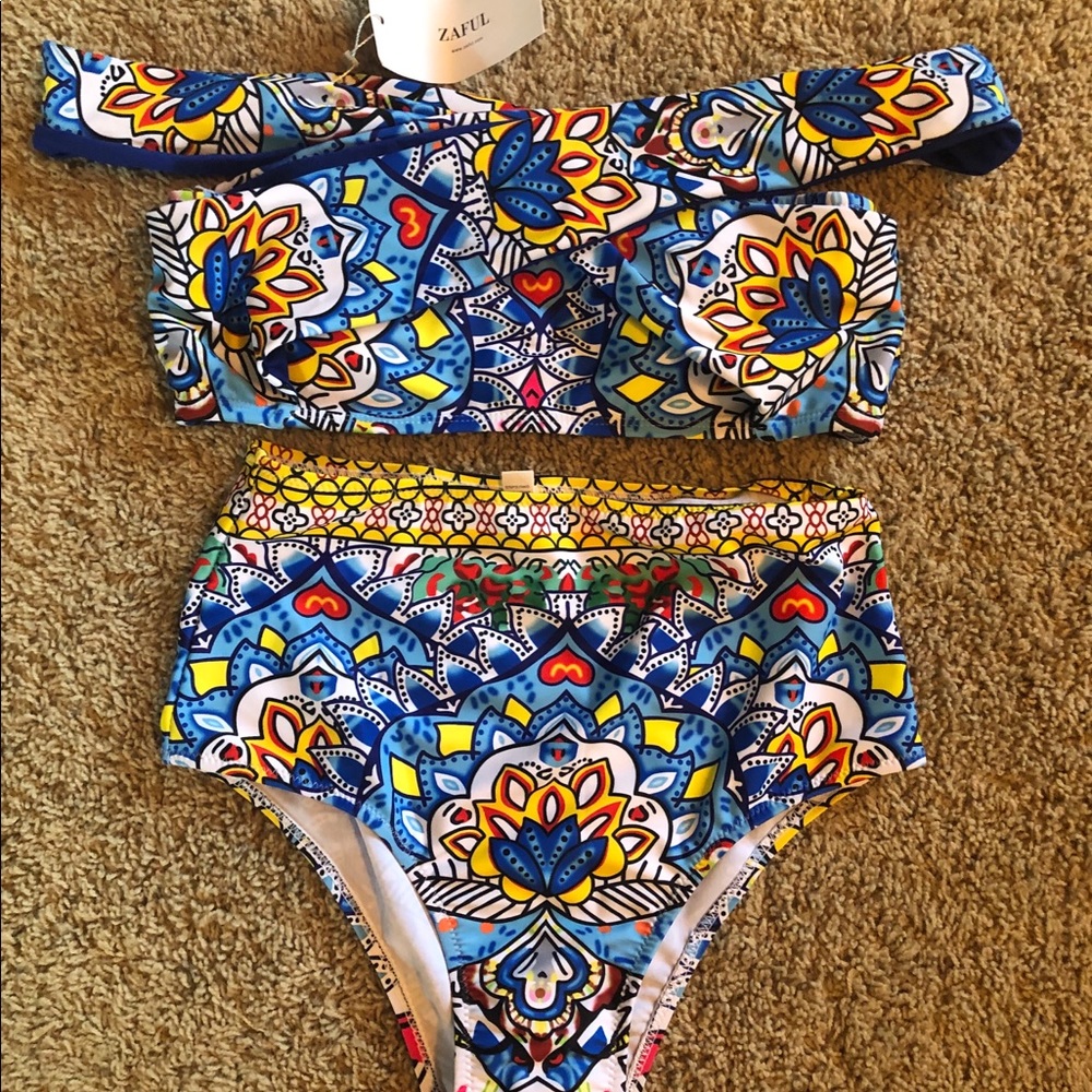 ZAFUL Mandala Printed bikini swimsuit